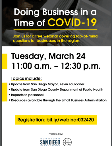 Tuesday, Mar 20: Webinar for San Diego Small Business