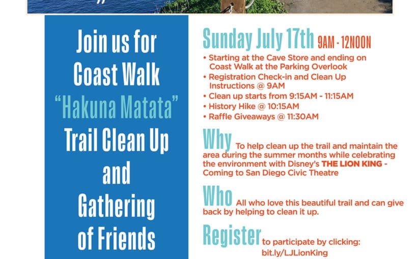 You’re Invited to Coast Walk Trail Clean Up and Gathering of Friends