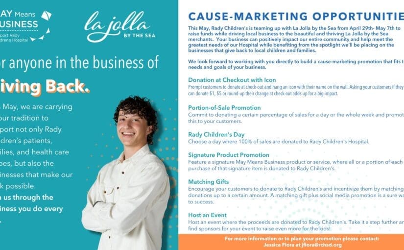 Rady’s Means Business – Shop for a Great Cause April 29 – May 7