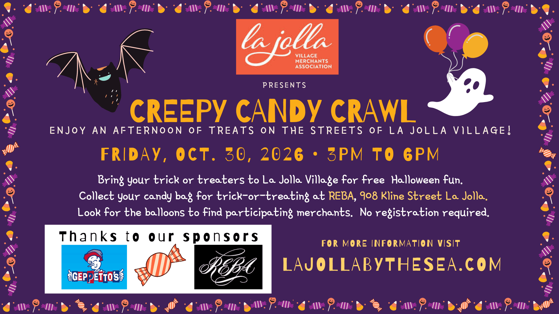 Creepy Candy Crawl Returns to La Jolla Village October 30, 2026